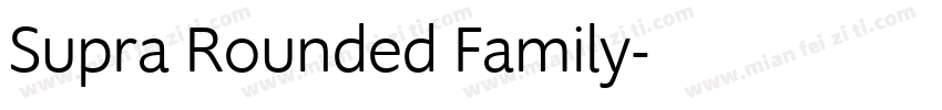 Supra Rounded Family字体转换